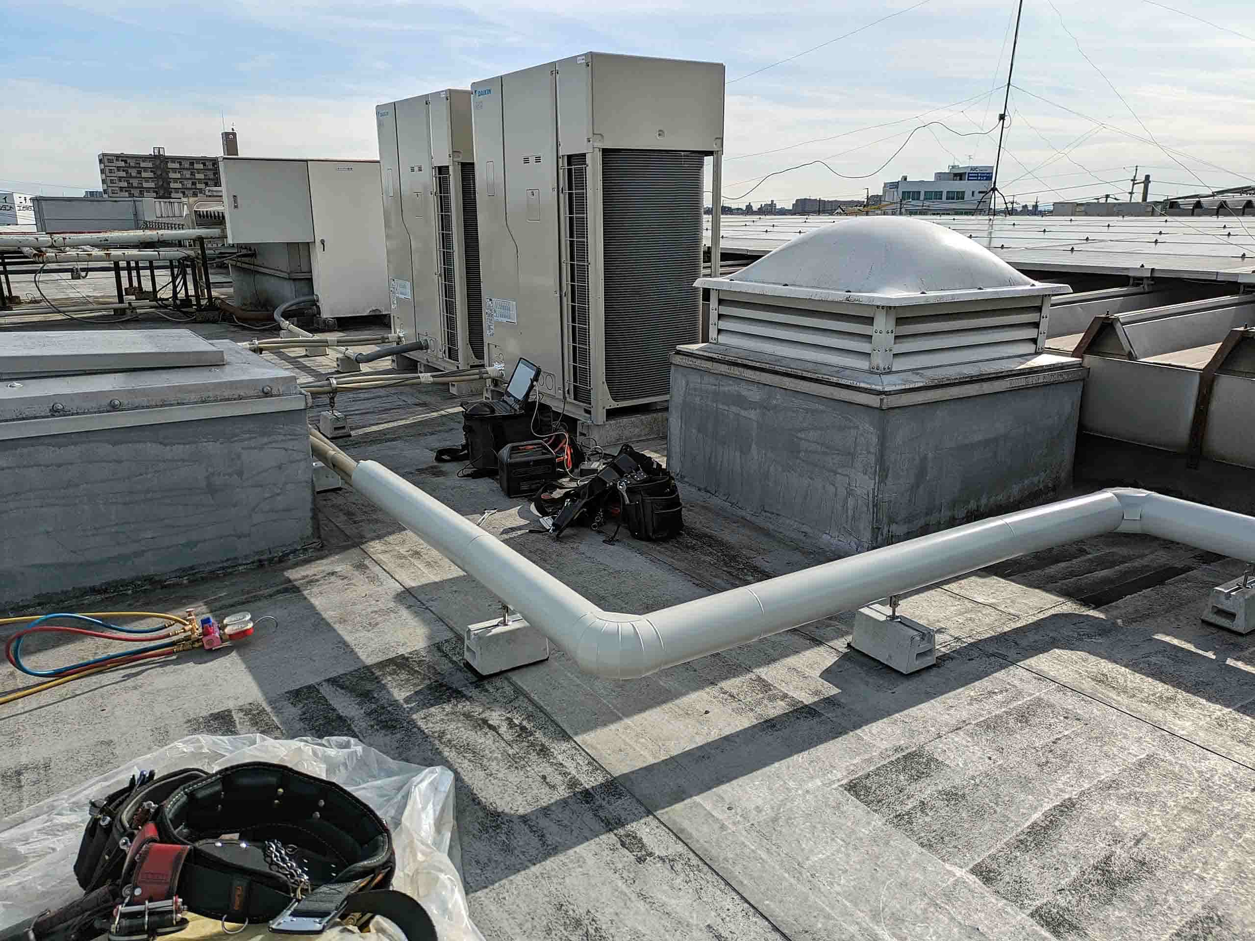 空調機器ラッキング工事